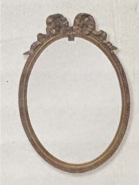 OAKHILL HOME NWT gold frame bow top mirror -12x6.8